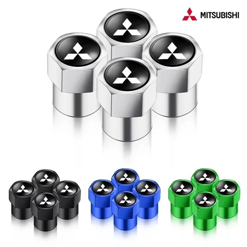 

4pc Car Wheel Tire Valve Stem Cap Airdust Waterproof Cover For Mitsubishi Ralliart Lancer EX Outlander ASX Competition Outlander