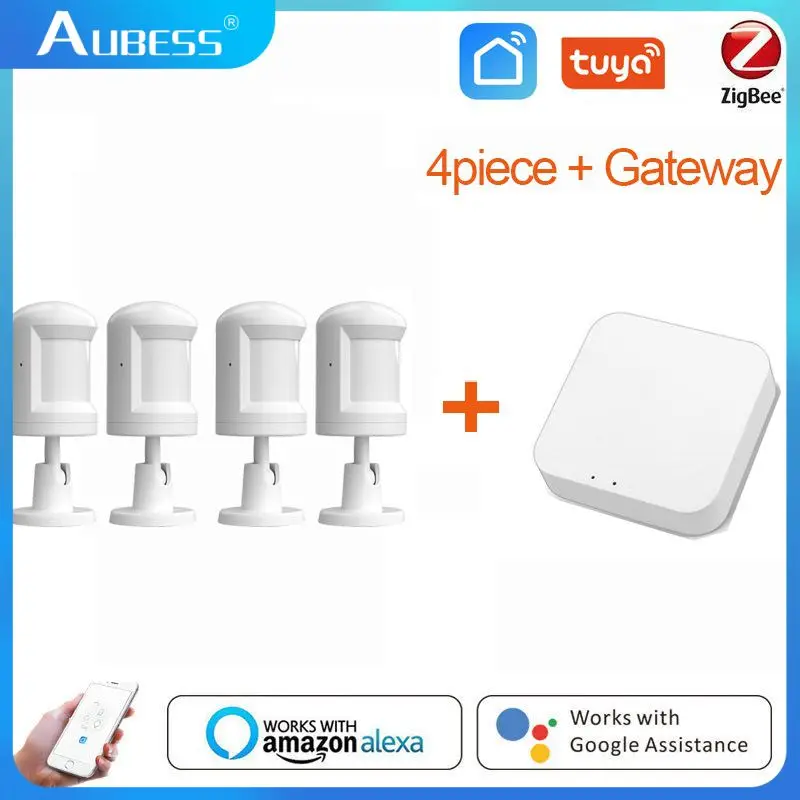 

Aubess Motion Sensor Smart Human Body Sensor Body Movement ZigBee Motion Wireless Connection Smart Home For Tuya Alexa Google