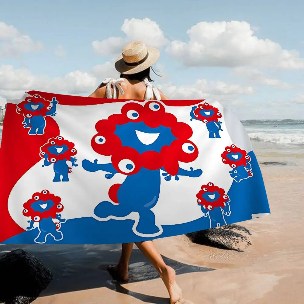 Cartoon M-Myaku-Myaku Microfiber Blanket Quick Drying Beach Towels Oversized Printing Super Absorbent Pool Towel Blanket