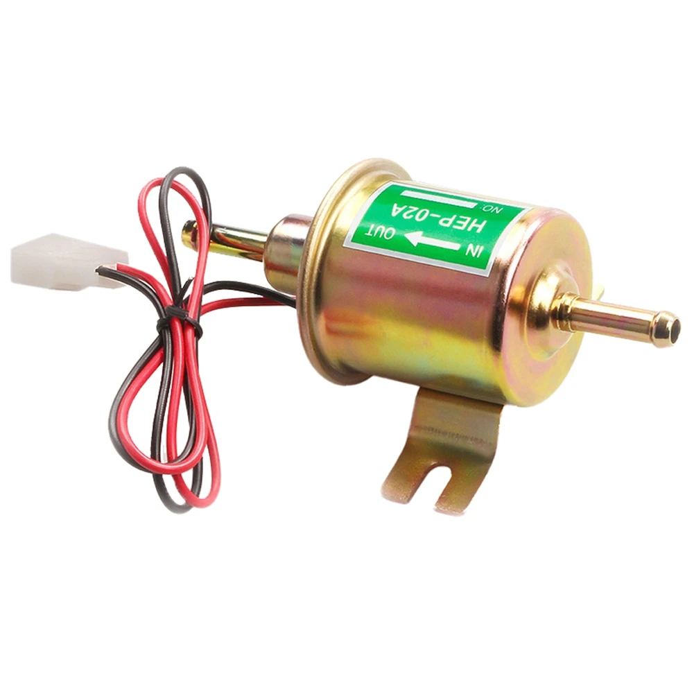 Universal 12v Low Pressure Gas Diesel Pump Inline Electric Fuel Pump for Gas Diesel Engine 2.5-4psi HEP-02A Gold