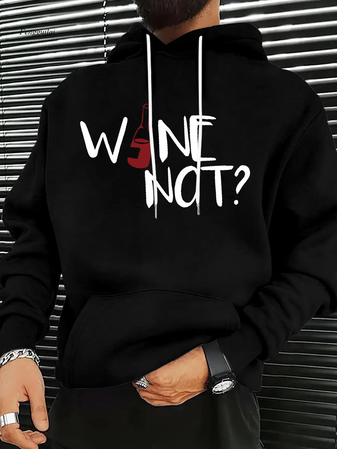 Casual Fashionable Versatile Commuter Street Trendy English Print Soft Comfortable Kangaroo Pocket Hoodie