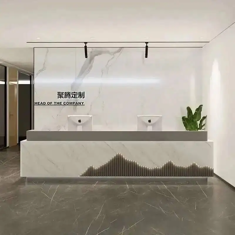 Mostradores de recepción simples para centro comercial, tienda de empresa nórdica de negocios, mostrador de cajero, salón de belleza, podio, muebles de salón, recepción de Balcão FYRD