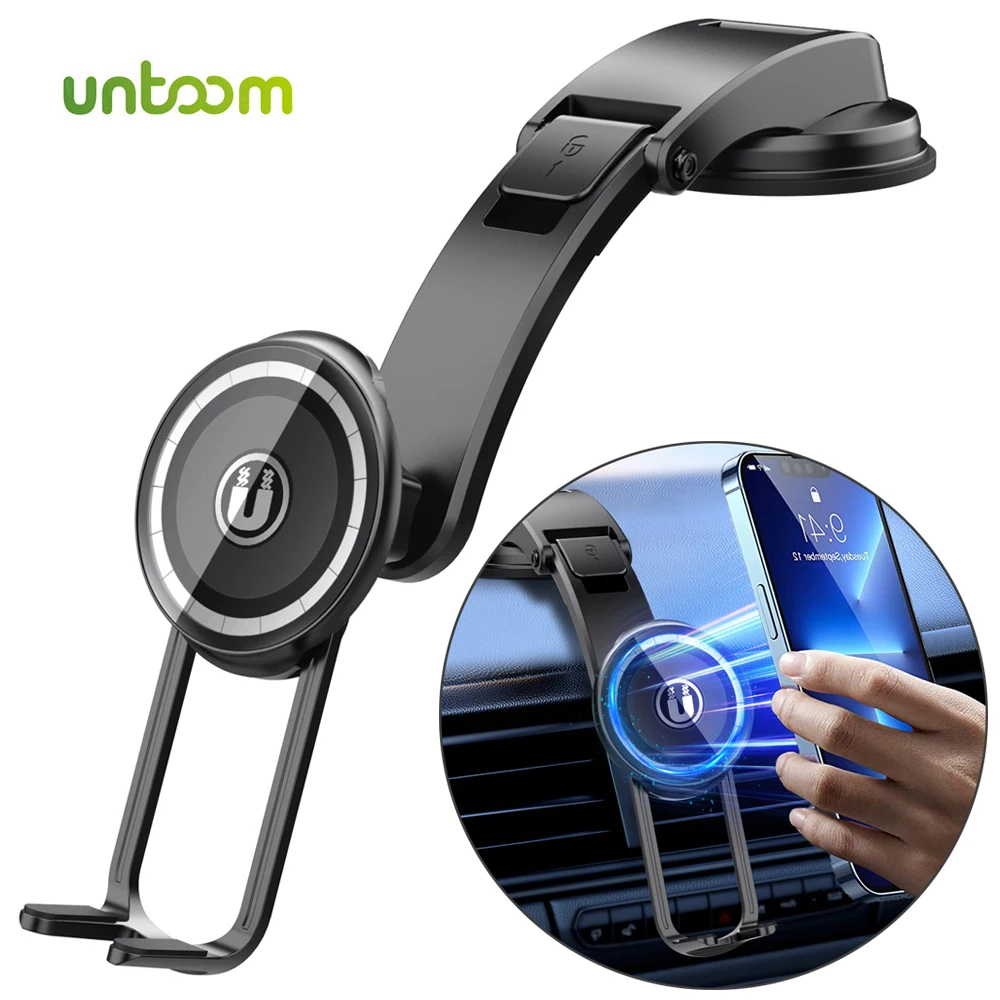 

Untoom Magnetic Dashboard Car Mount Fit for MagSafe Case iPhone 14 13 12 Pro Max Mini Magnet Car Holder for Samsung Xiaomi Redmi