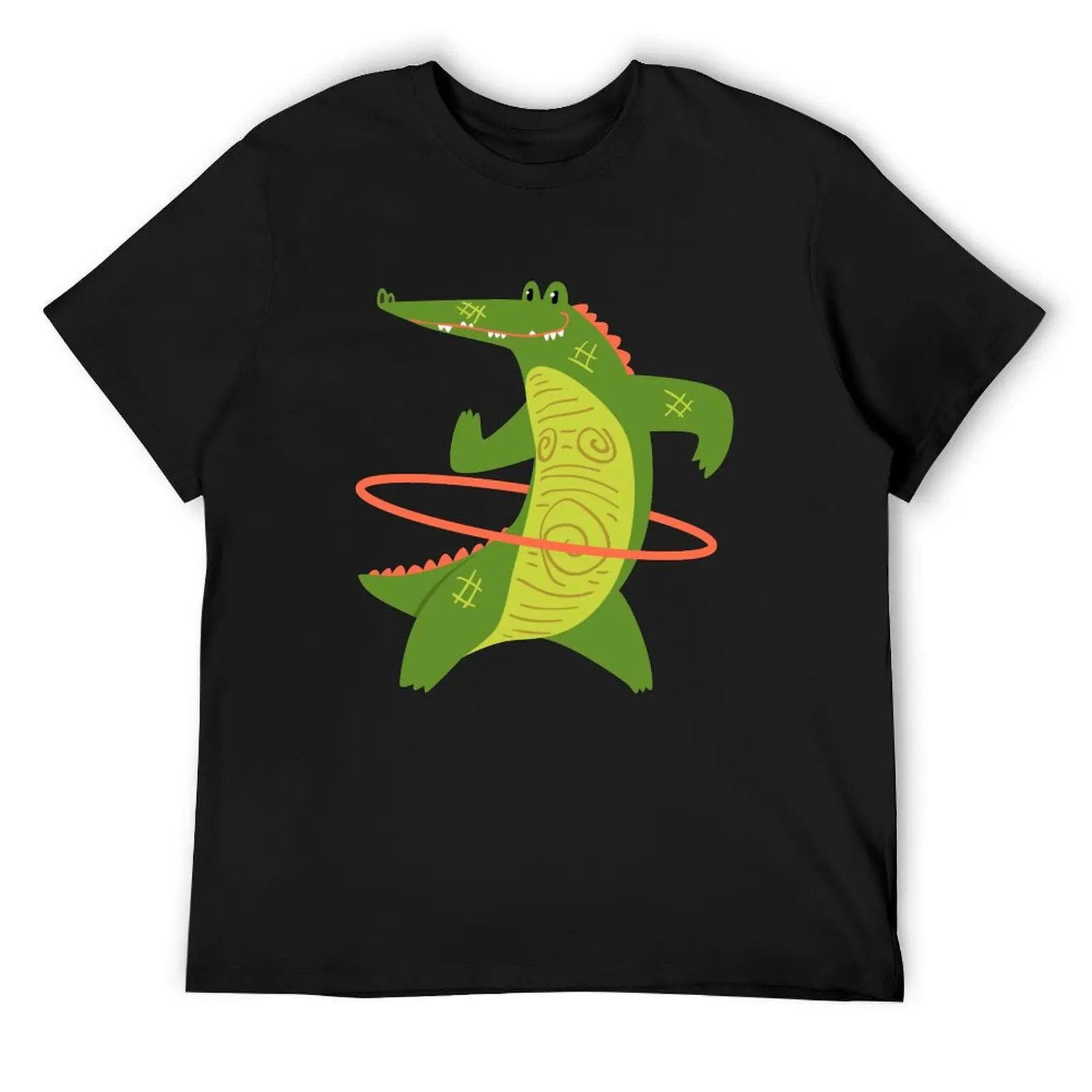 Hip Hooper Alligator Hoopdancing with Hula Hoop T-Shirt graphics for a boy mens graphic t-shirts hip hop