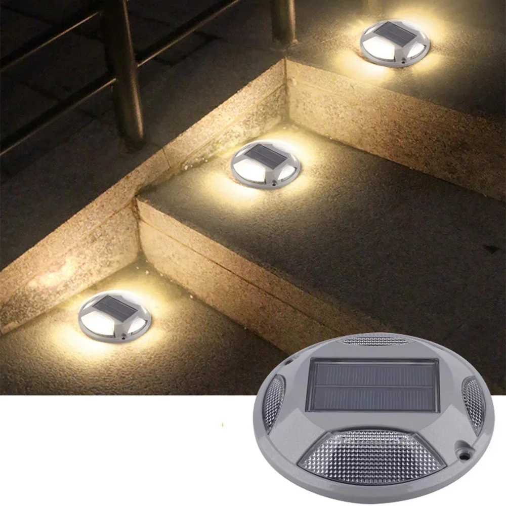 

2PCS Solar Driveway Light IP65 Waterproof Outdoor Marker Step Lamp Emergency Lighting for Pathway,Yard,Garden,Street