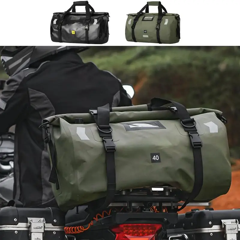 

Motorcycle Rear Seat Bag 66/90L Large Capacity Motorbike Tail Bag Travel Luggage Storage Bags With Reflective Strip Accessories