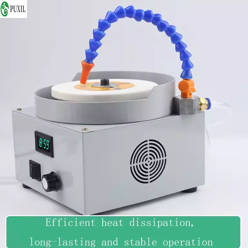 150MM electric surface grinder - adjustable speed dry wet polishing machine with white alumina grinding wheel and diamond grindi