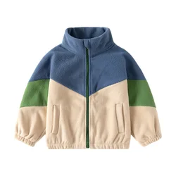 Children's Clothing   Autumn Winter Fleece Thicken Warm  Outwear Cute Cardigan Jackets Coats for  Kids Coats Jackets for Boys