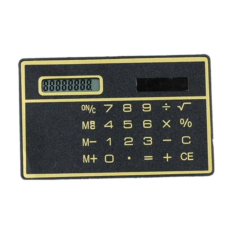 Y1UB Solar Power Calculator 8 Digit Display Basic Standard Calculators Mini Thin Calculator for Business Office School