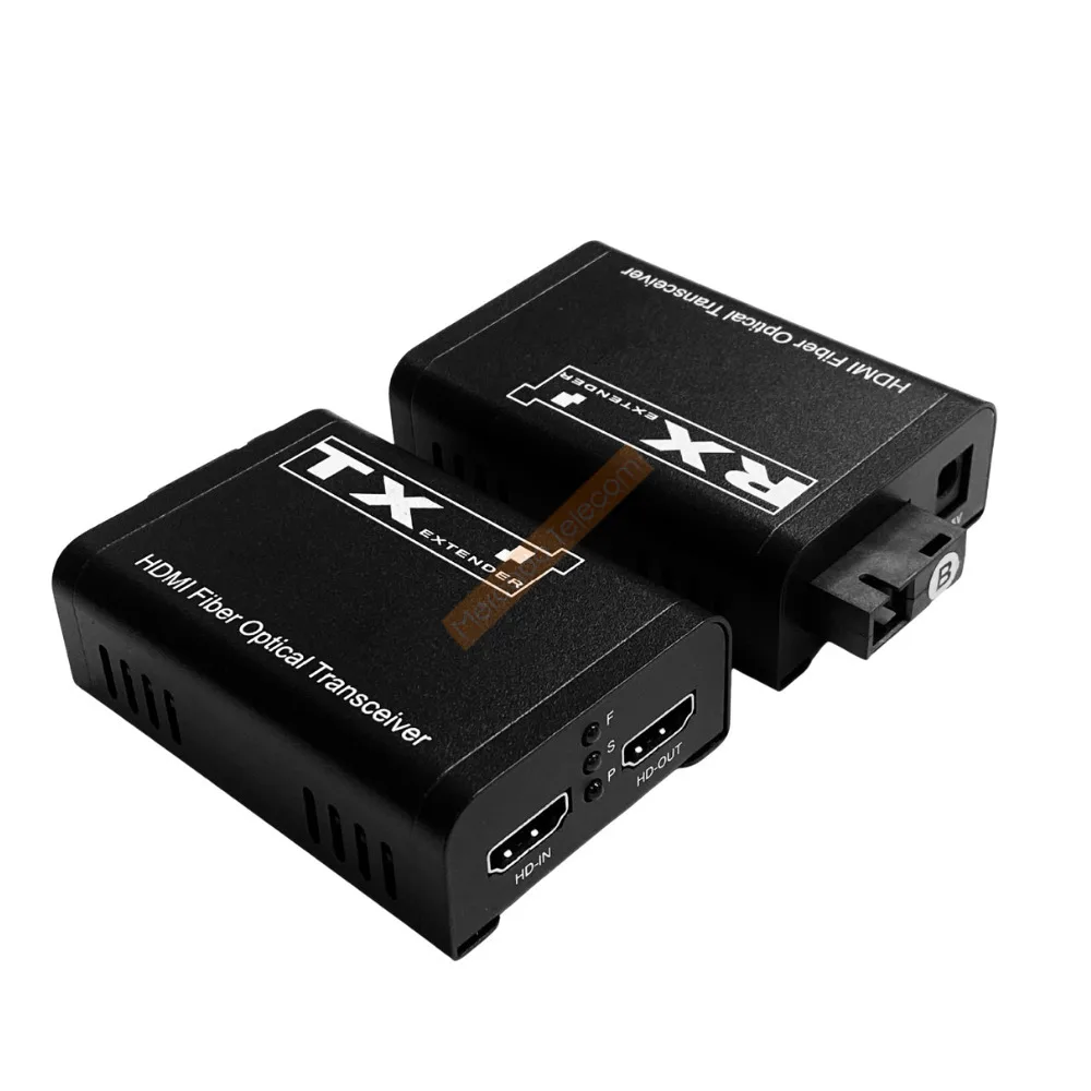3Km HDMI Fiber Extender ผ่านสายเคเบิลไฟเบอร์ออปติก SC เดี่ยว 1080P HDMI เป็นเครื่องส่งสัญญาณวิดีโอไฟเบอร์ออปติก