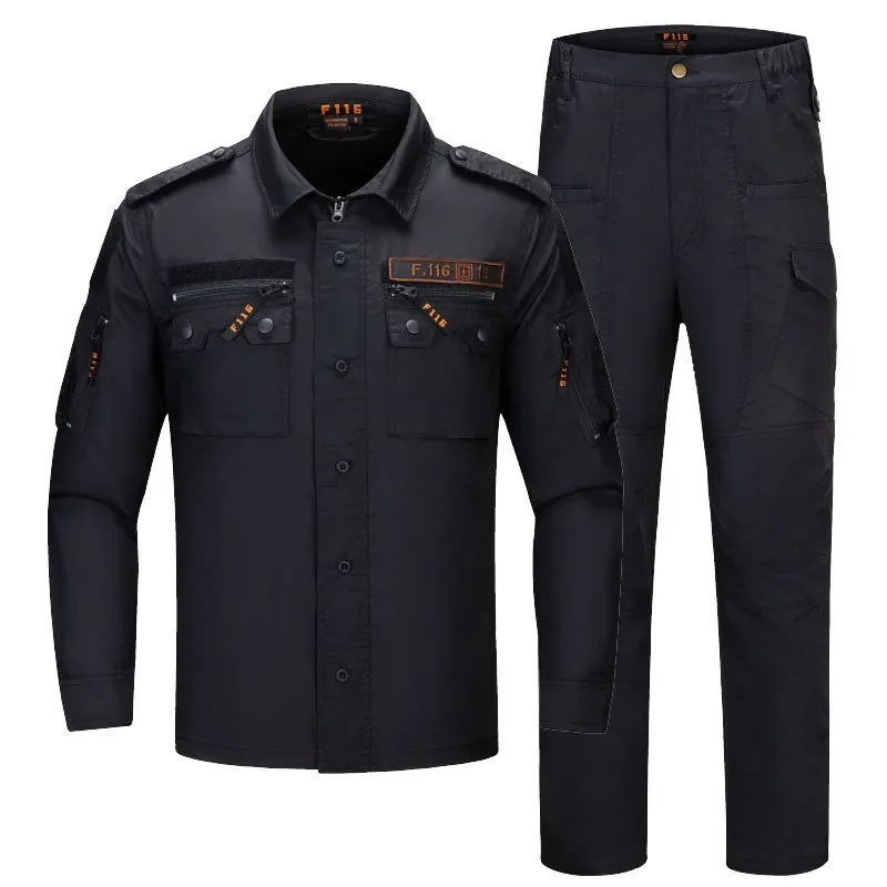 Men's Set Spring and Autumn New Outdoor Work Clothes Wear-resistant and Anti Fouling Camouflage Labor Protective Clothing