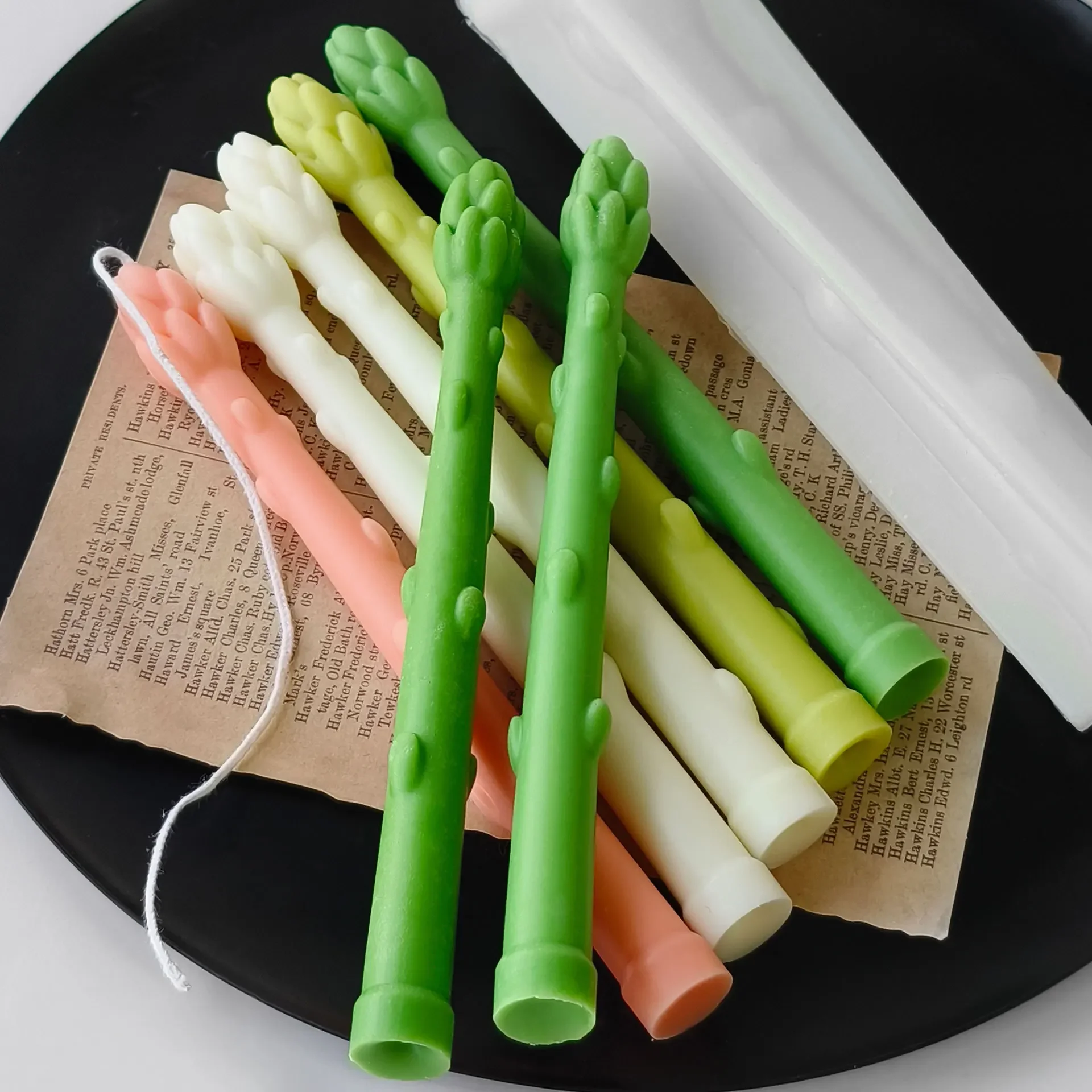 

Sparrygrass Long Candle Sparrowgrass Asparagus Plaseter Mold Handmade Soap Crystal Epoxy Resin Mold Candlestick Silicone Mould