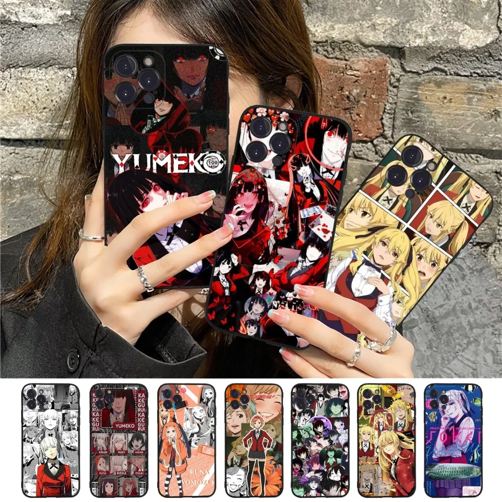 Anime Kakegurui Phone Case Silicone Soft for iphone 15 14 13 12 11 Pro Mini XS MAX 8 7 6 Plus X XS XR Cover