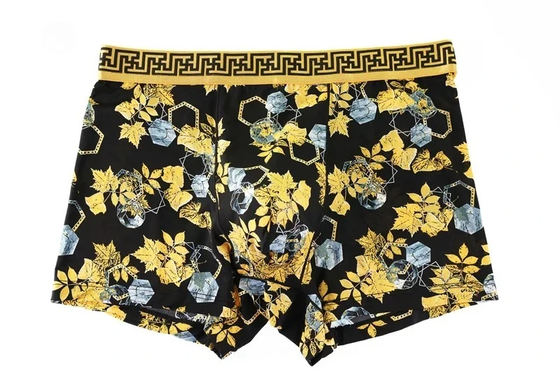 

Мужские трусы-боксеры с принтом и U-образным выпуклым карманом, сексуальные, с завышенной талией, дышащие, тонкие, модные, на каждый день