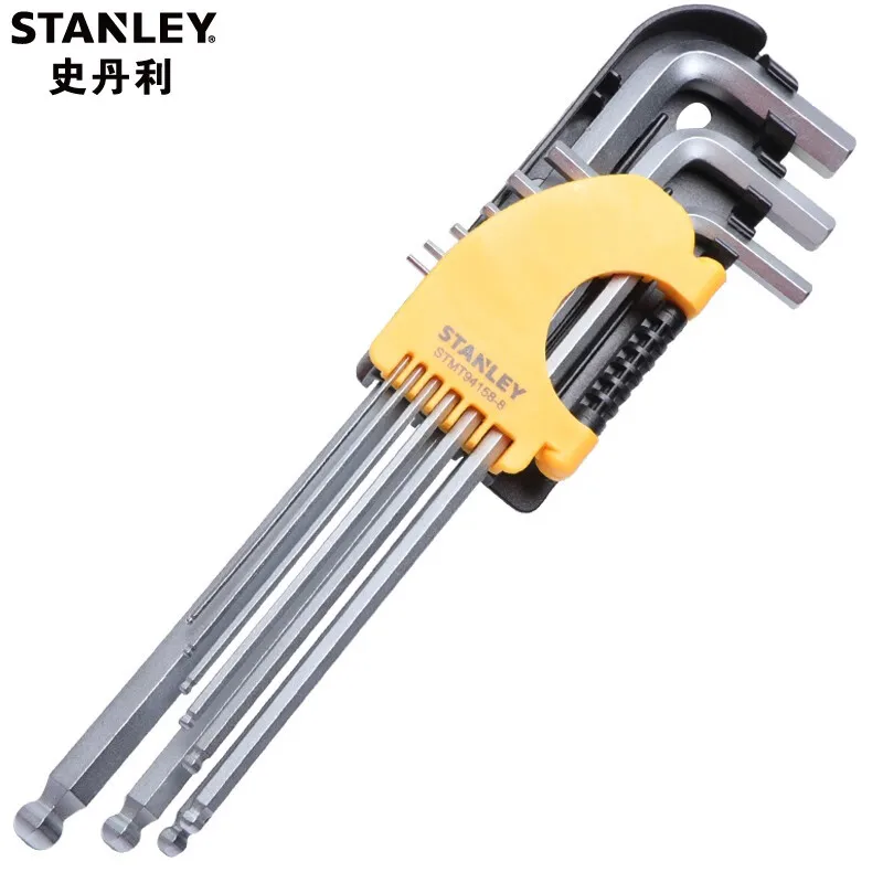 

Stanley (STANLEY) S2 material 9-piece set hexagon wrench set specialty hexagon wrench set 6-angle wrench ball head STMT94158-8-2
