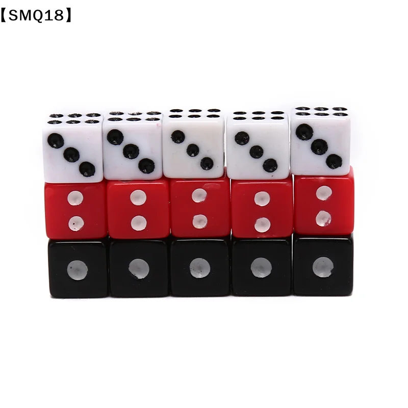 50pcs Dices Gaming Dice Standard Six Sided Dice Birthday Parties Board Game  【SMQ】