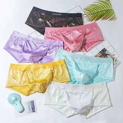 New Men's Underwear Flash Boxer Briefs U Convex Large Stretchy Comfortable Boxer Briefs Sexy Erotic Panties