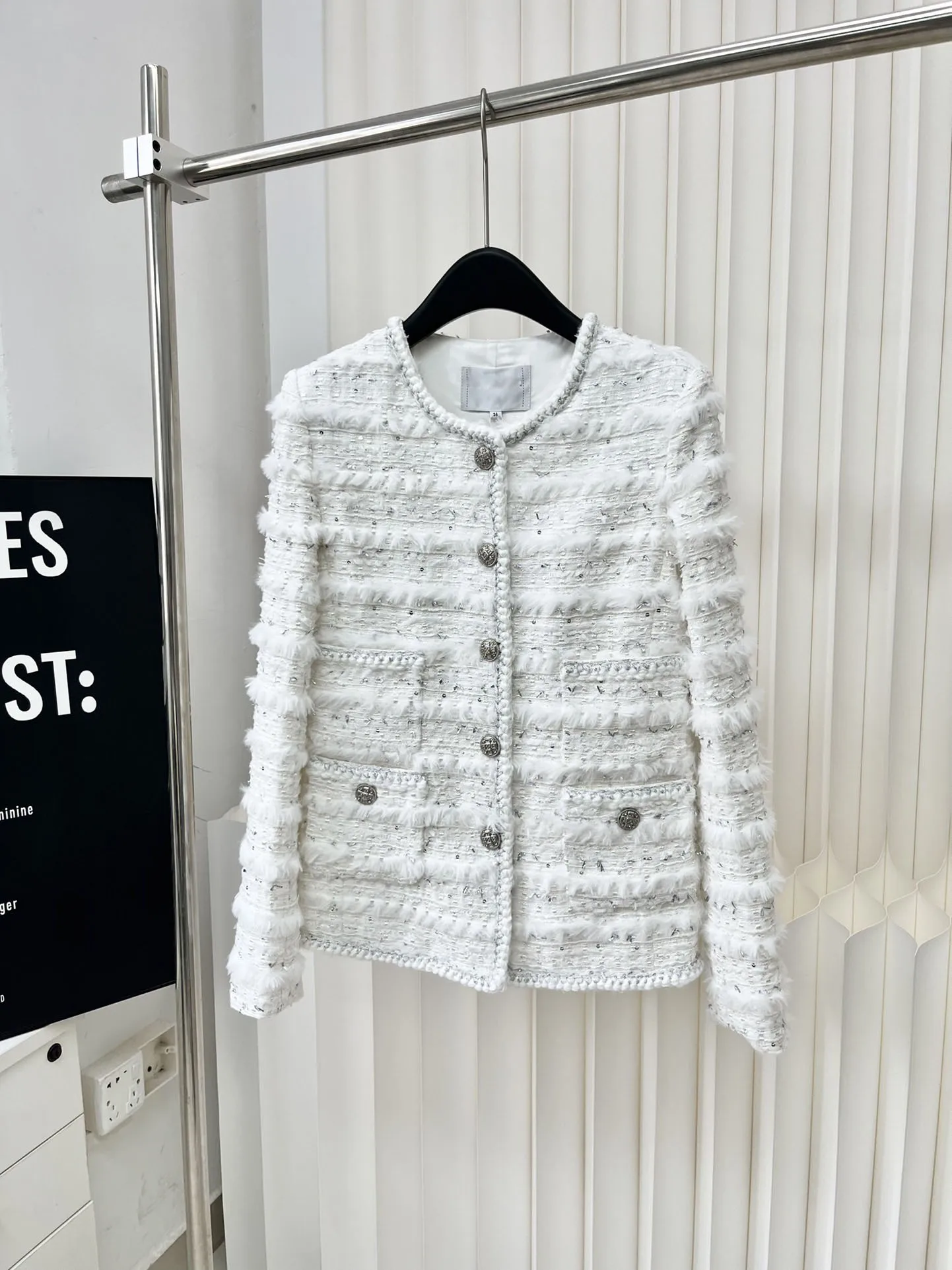 Women's ClothingNew tweed woven jacket, customized slub material, perfect sense of luxury, fashionable for commuting