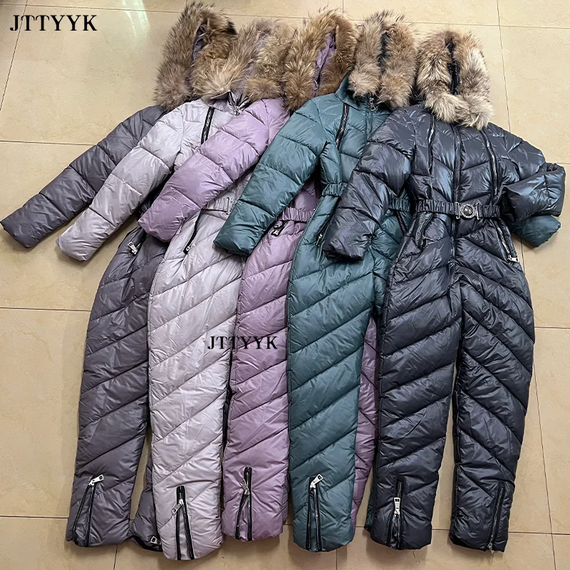 Snow One Piece  For Women Jumpsuit Ski Clothes Winter Jackets Hooded Parka Bodysuit Outfit Female Jumpsuits Overalls Tracksuits