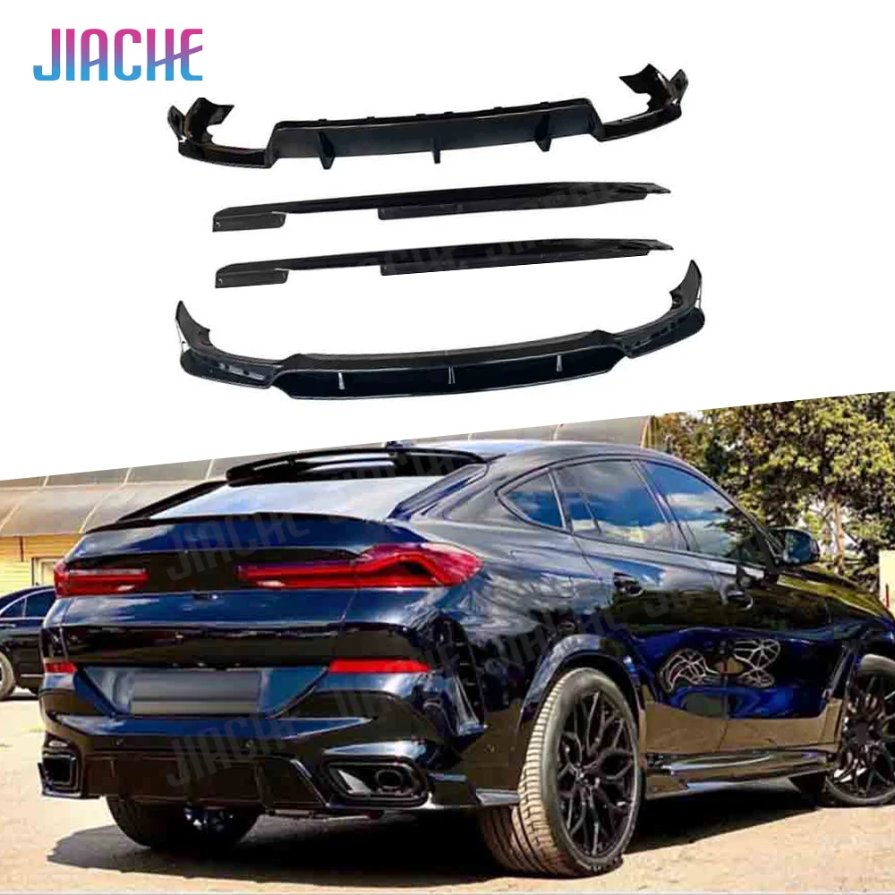 

ABS Front Lip Spoiler Rear Bumper Diffuser Apron Splitters Side Skirts Body Kits for BMW X6 G06 M Sport 2020- 2022 Carbon Fiber