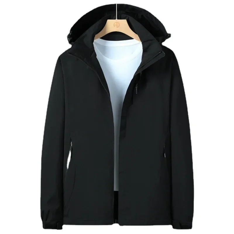 ผู้หญิงผู้ชายฤดูใบไม้ผลิน้ําหนักเบากันน้ําเดินป่ากีฬา Camping Travel Hooded Coat JACKET Windbreaker ขนาดใหญ่ windbreak