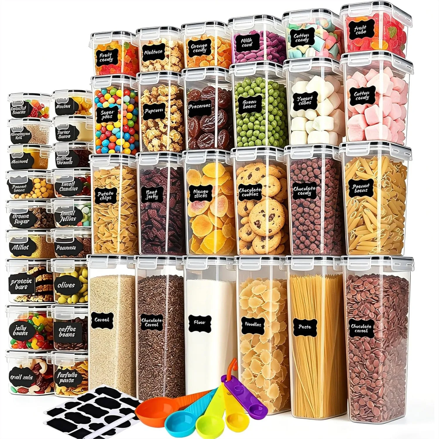 

Airtight Food Storage Containers with Lids 42 Pack for Kitchen Pantry Organizers and Storage