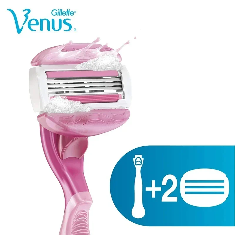 Gillette Venus Comfortglide Razor for Women Face Arm Leg Body Hair Shaving Machine 3 Layer Blade with Lubricating Soap White Tea