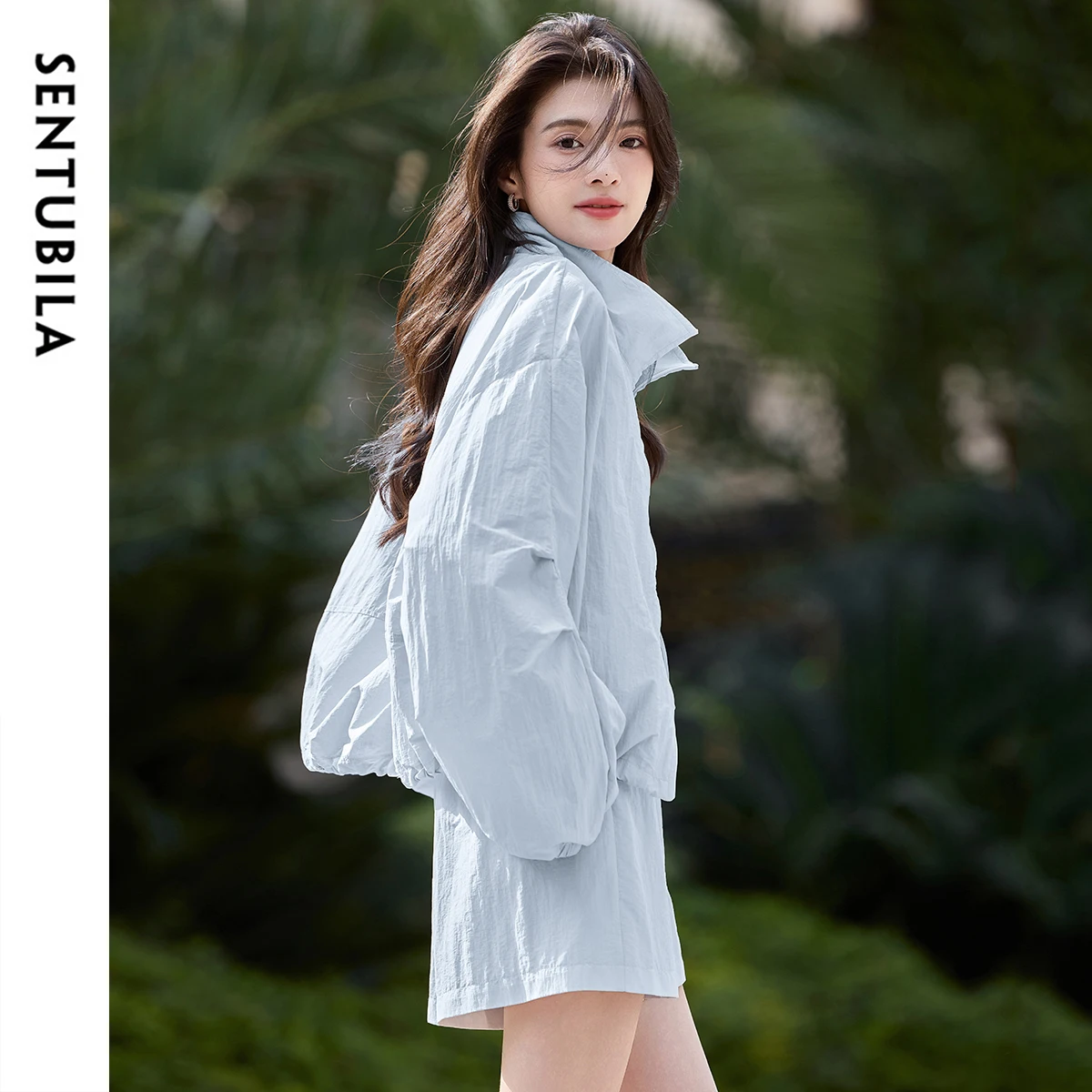 SENTUBILA Women Coat Autumn 2025 Sports Leisure Sunscreen Clothing Comfortable Outdoor UV Protection Coat 151R58940