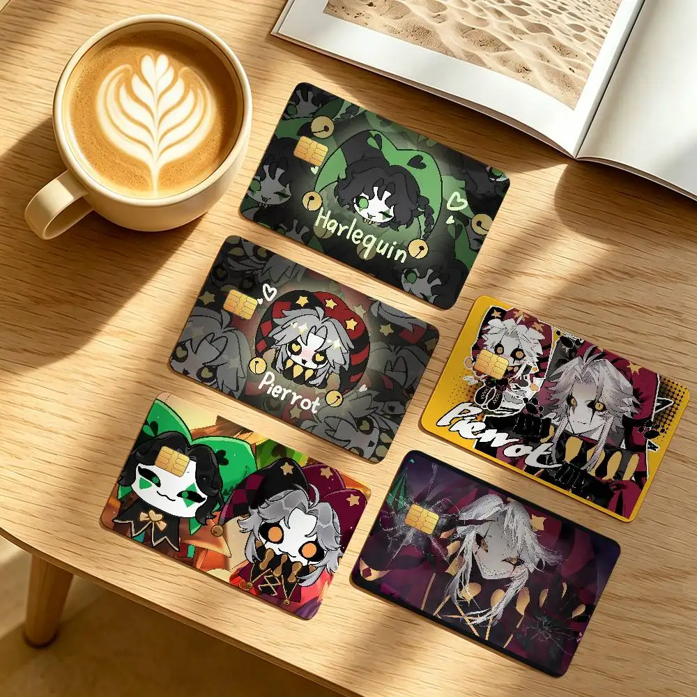 Game Pierrot The Freak Circus Credit Card Public Transportation Cards Protective Sticker Waterproof Card Face Decoration 4PCS