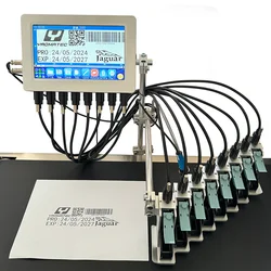 multi-heads 7 inch 12.7mm/25.4MM Â 28 languages automatic coding machine expiry date printer Online Inkjet Printer TIJ printer