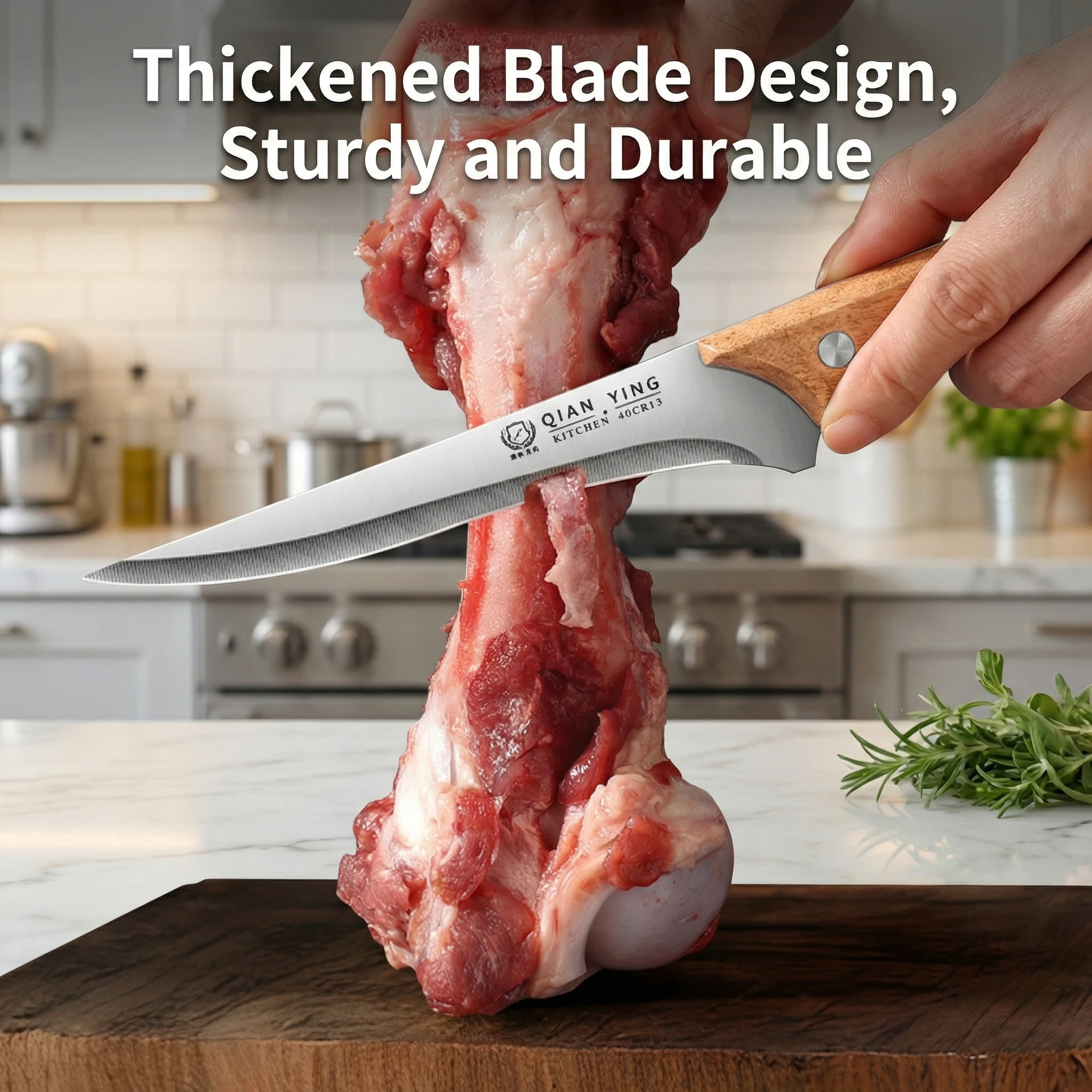 Cuchillo de cocina de alta calidad para cortar frutas, cuchillo de acero inoxidable para deshuesar, cuchillo especial de carnicero, afilado, para carne de res, cerdo, cordero, aves de corral y pescado.