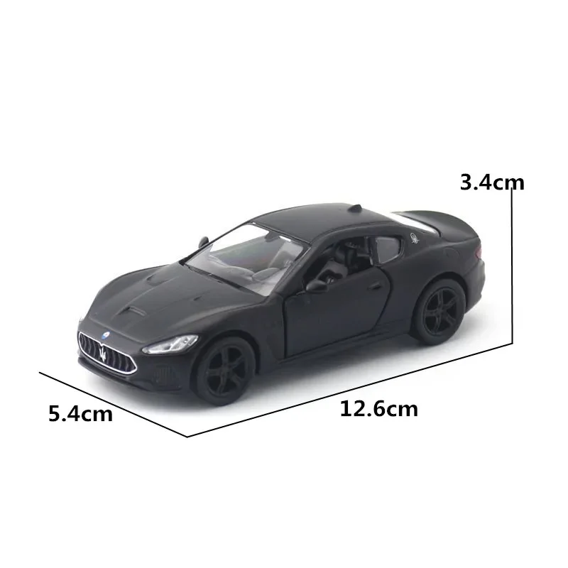 1:36 Maserati GT Đồ Chơi Xe Diecast Model Kéo Lại Cửa Mở Giáo Dục Bộ Sưu Tập Tặng Kid Mattle Đen