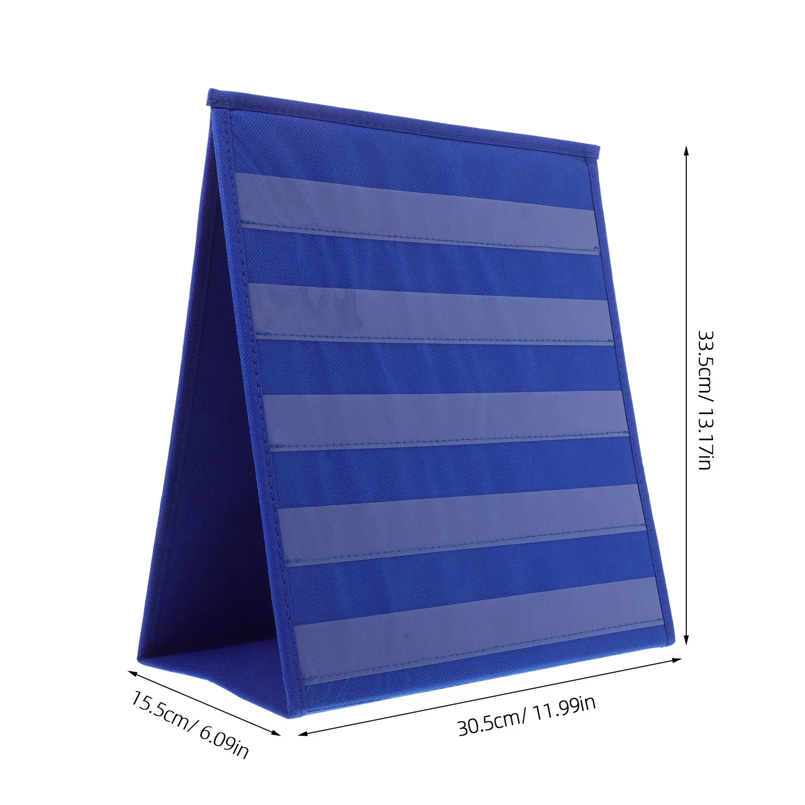 Classroom Tabletop Pocket Chart Dual-Sided Desktop Display Rack Triangular Base Stable Support Schedule Routine Calendar