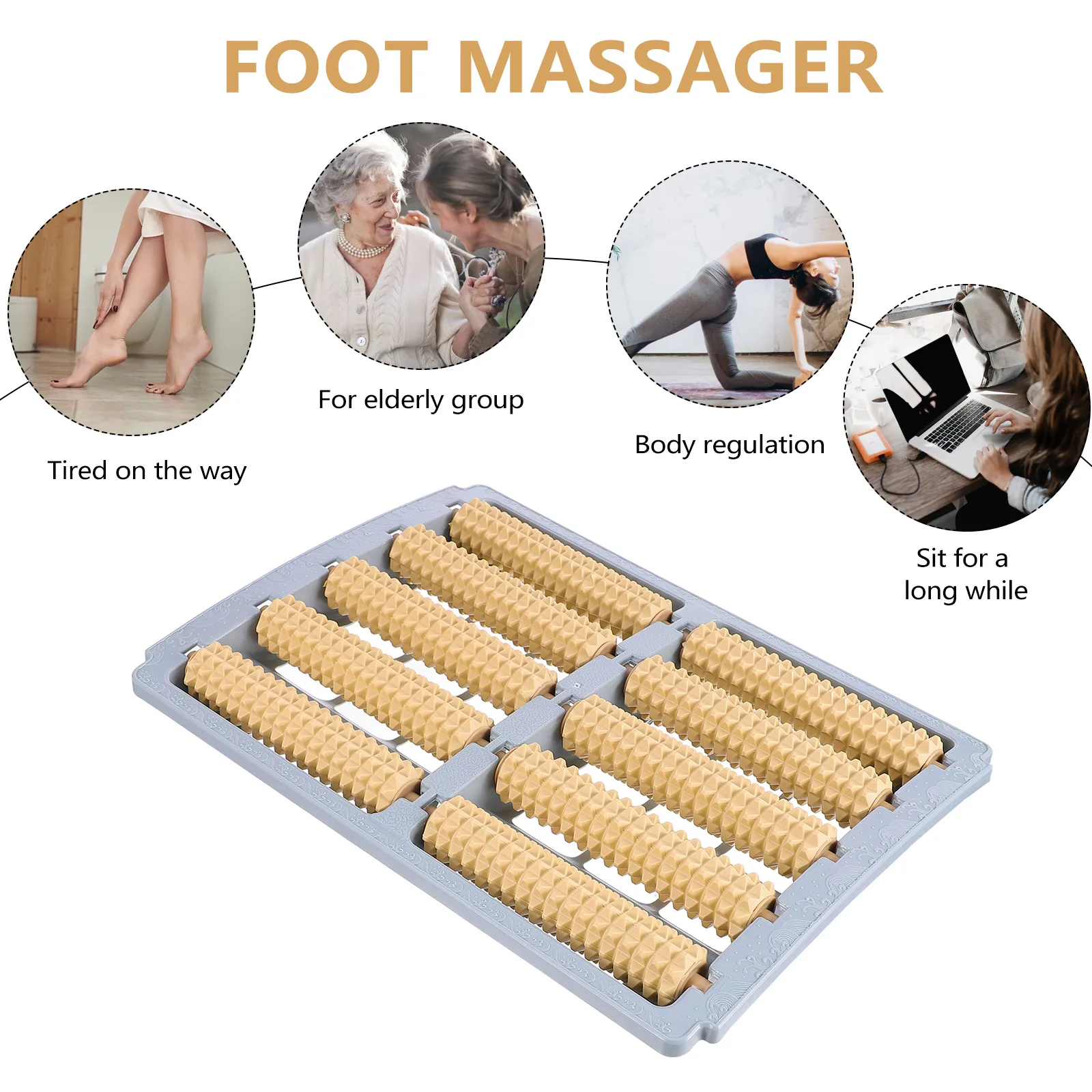 

Massager Plastic Barefoot Thin Socks Foot Pain Roller Pain Relief Stress Relaxation Foot Massage Tools Accessory