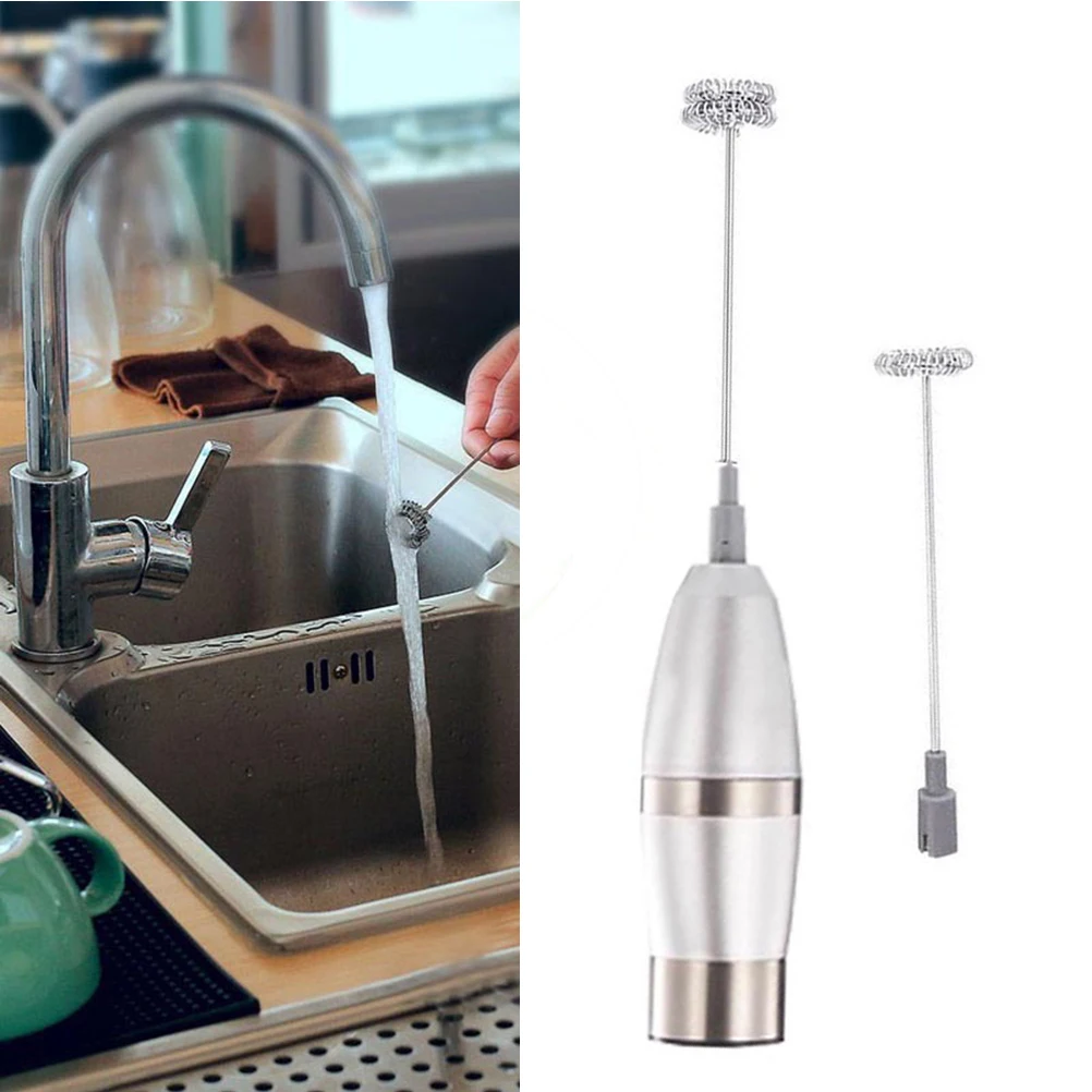 

Double-layer Electric Milk Frother Handheld Stainless Steel Milk Maker Drink Mixer For Coffee Latte Cappuccino Hot Chocolate