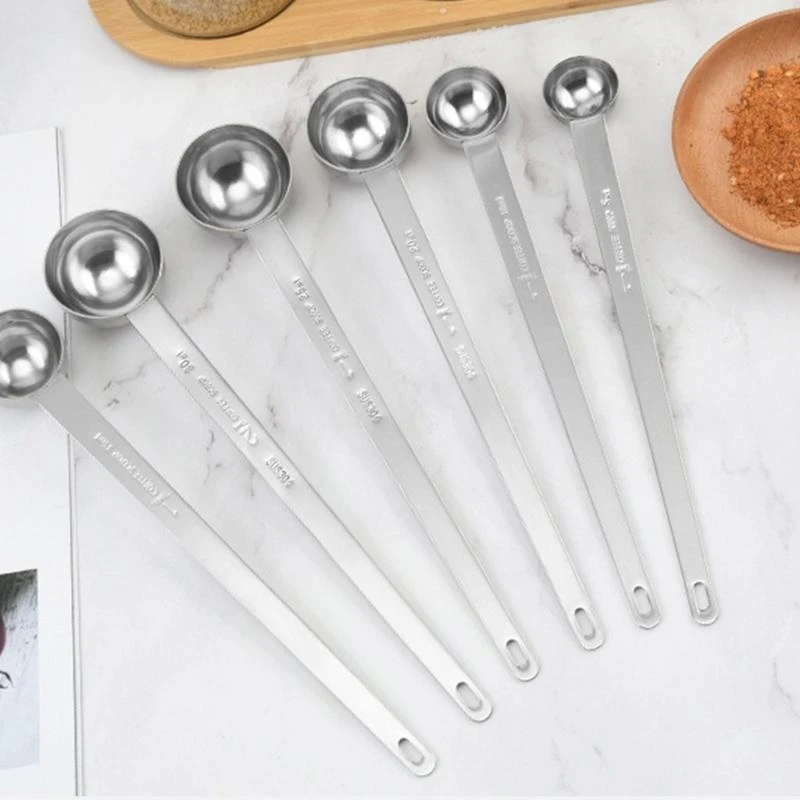 

652F 304Stainless Steel Coffee Spoon with Long Handle Teaspoon Metal Stirring Spoon Perfect for Home and Professional Use
