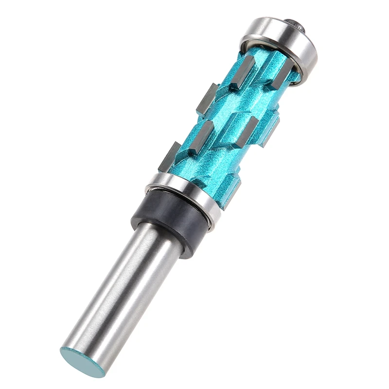 Woodworking Double Bearing Spiral Trimming Knife End Mill Bit Face Wood Milling Cutter Carbide Router Bit