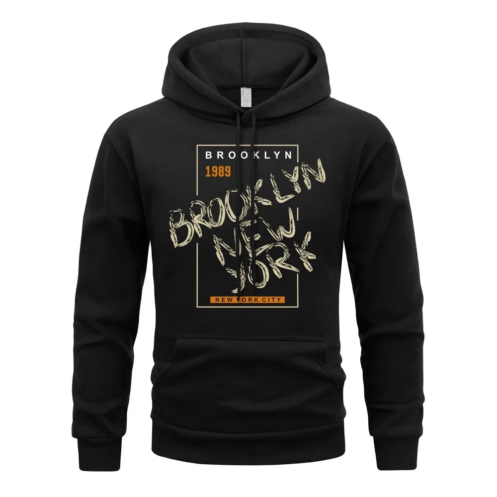 New York City Brooklyn Hoodie Men Fitness Sports Hoodies Autumn Soft Comfort Pullover Street Hoody High Quality Men's Clothing