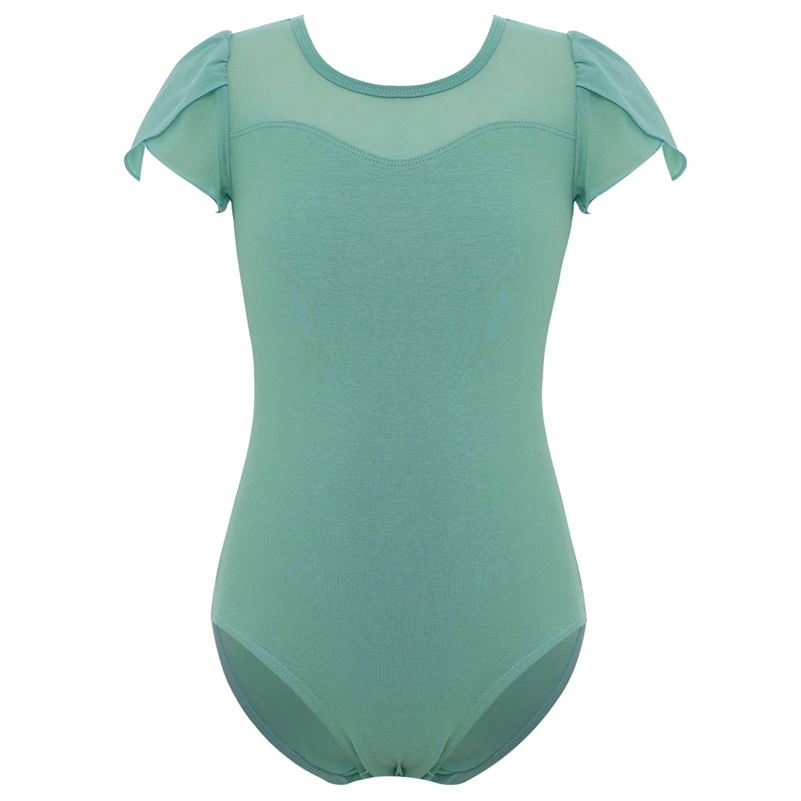 الفتيات رداء رقص الباليه Unitard الجمباز الإيقاعي الشكل التزلج زي قصيرة البتلة الأكمام الاطفال أنيقة راقصة الباليه Dancewear