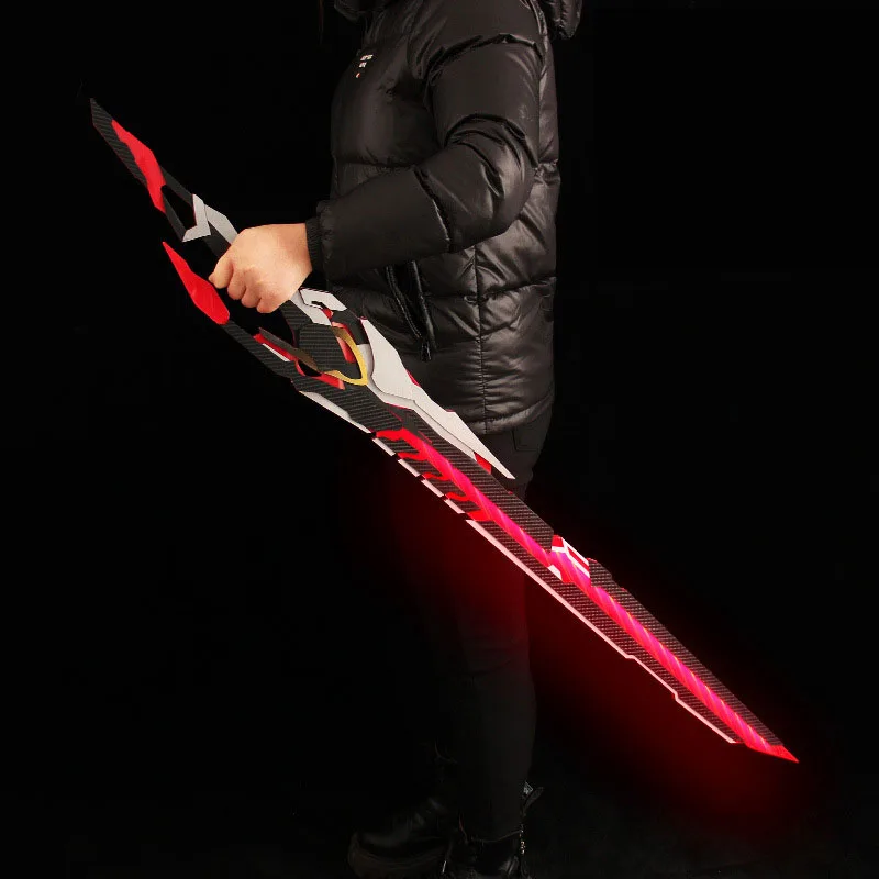 120cm Swallowed Star Lightsaber Luo Feng Blood Shadow Sword 1:1 Luminous Toy Acrylic Katana Cosplay Boys Gift Send Display Stand