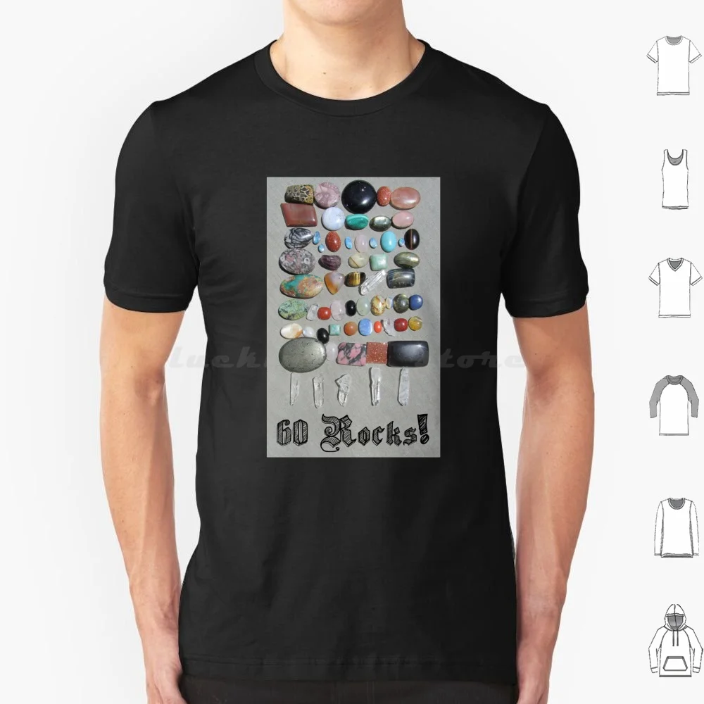 60 Rocks! T Shirt Cotton Men Women Diy Print 60 Rocks Gems Stones 60Th Sixty Sixtieth Birthday 60 Years Old