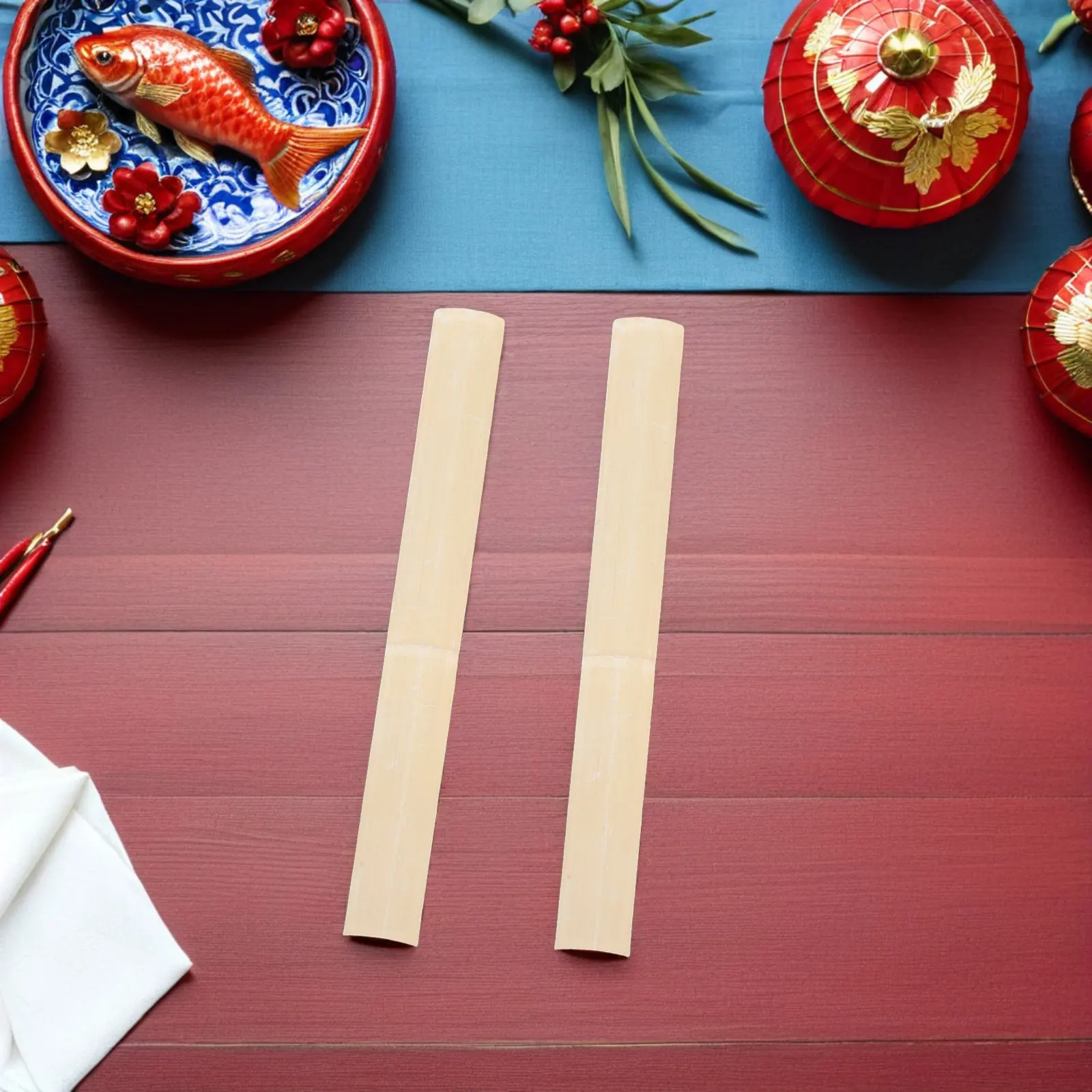10Pcs Bamboo Strips Partition Craft Lightweight Flat Weaving Bamboo Slats Ceiling Decoration Wall Panel Background Wall