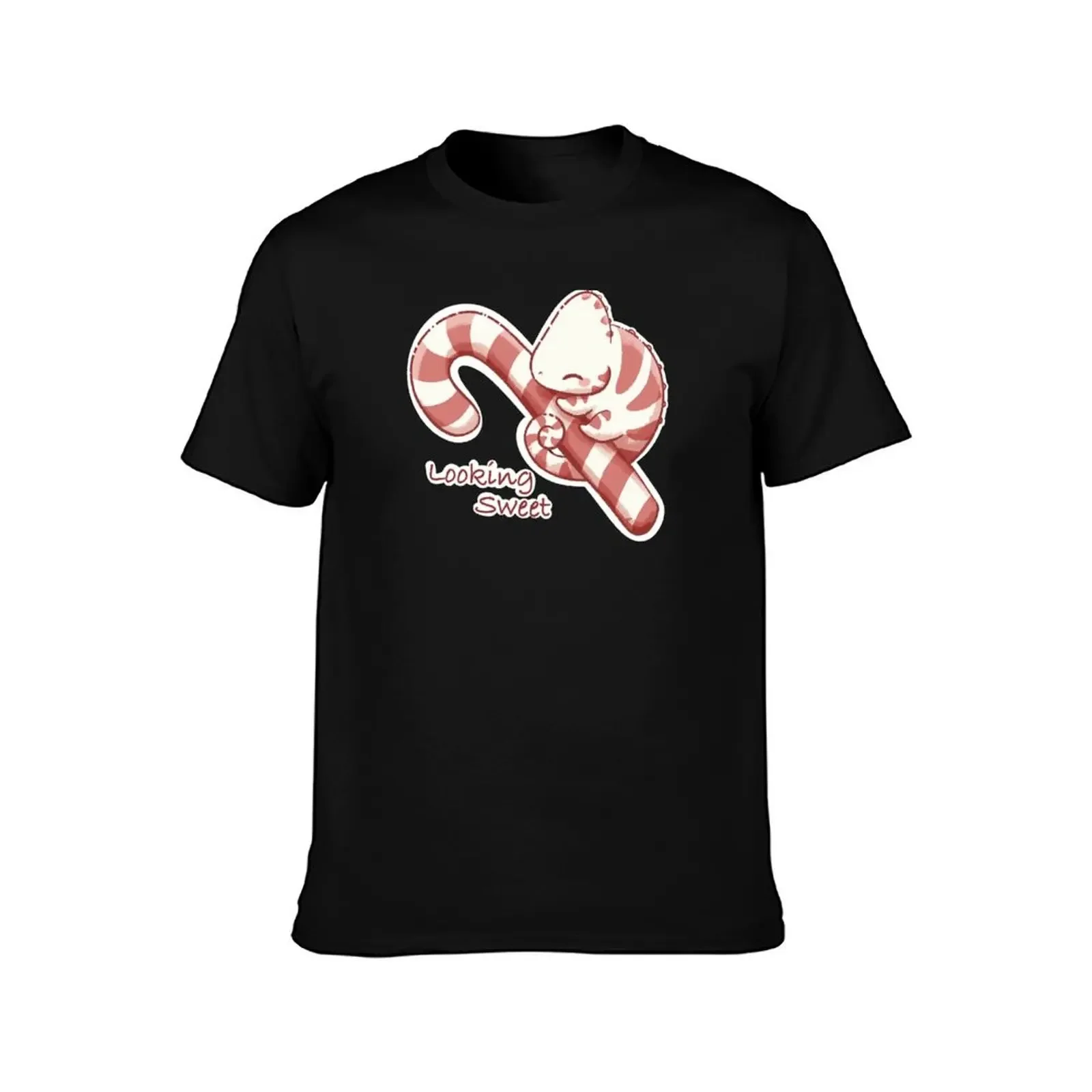 Candy Cane Chameleon T-Shirt vintage anime shirt heavyweights plus size clothes rapper graphic tees mens designer clothes