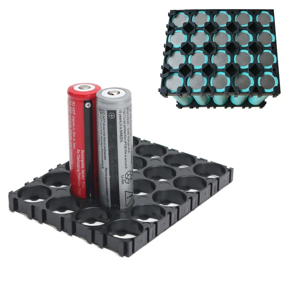 50 Pcs 20/30/40/ 18650 Battery 4x5 Cell Spacer Radiating Pack Shell Plastic Heat Holder Black Drop Shipping Support