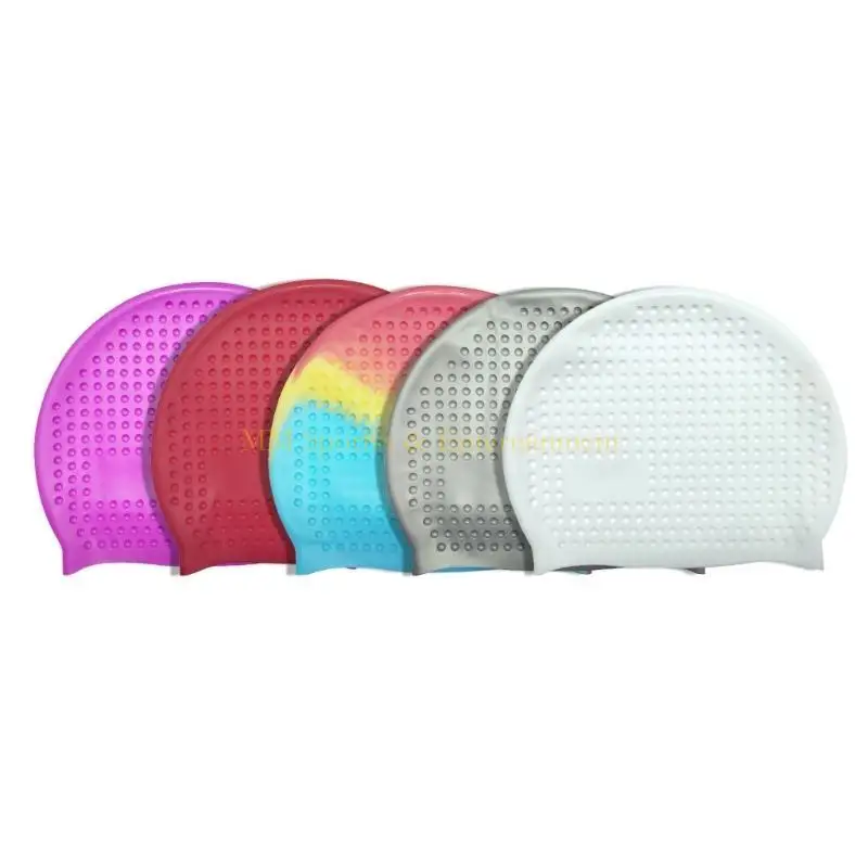 31be مريح السيليكون قبعة قبعة قبعة قبعة المساحة من الشعر الطويل والقصير