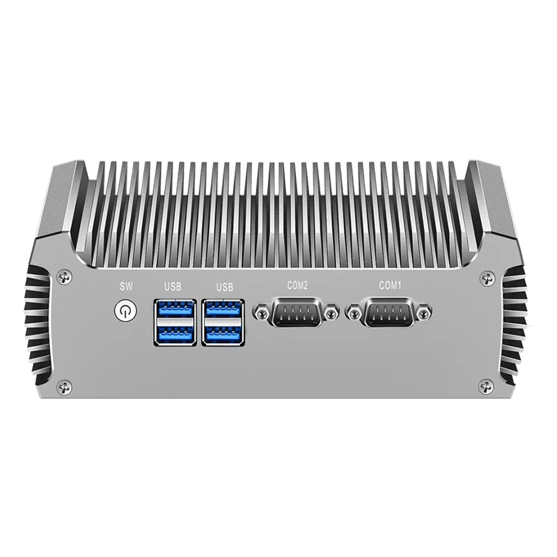 XCY X46G Mini PC IPC senza ventola Intel Core 4a 5a generazione CPU 2x porte seriali 2x Ethernet 4x USB HDMI VGA Mini PCIe Win7 Win10 Linux