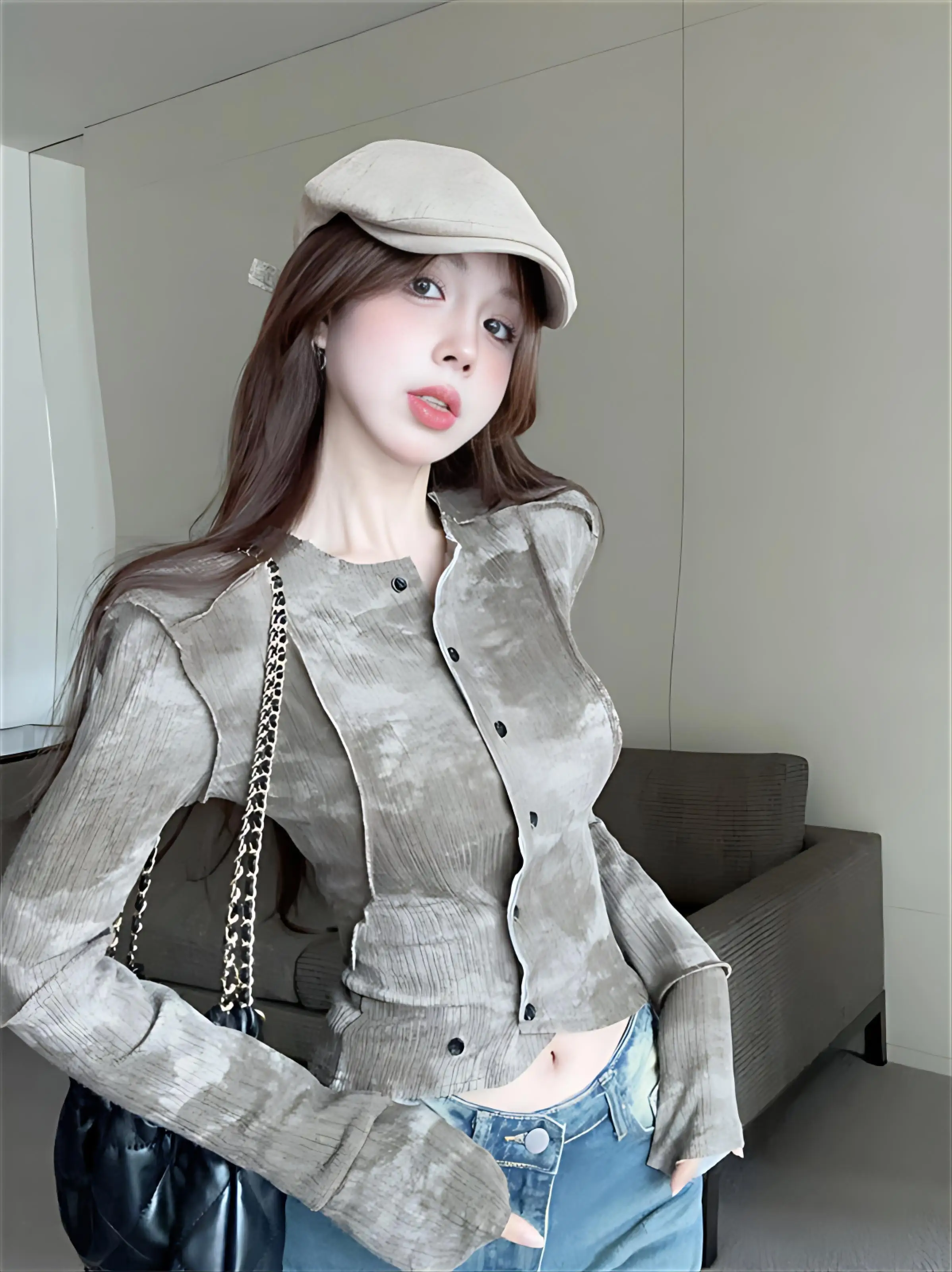 

Long Sleeves T-Shirts Streetwear Women Asymmetric Ripped Street Daily Dark Vintage Punk Rock Y2K Loose Cotton Comfortable Simple