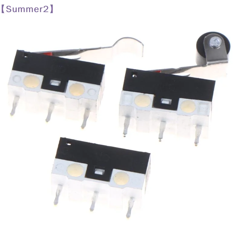 20Pcs Micro Limit Switch C NO NC 3 Pins PCB Terminals SPDT 1A 125V Roller Arc Lever Snap Action Push Micro Mouse Switches〔Sum2〕