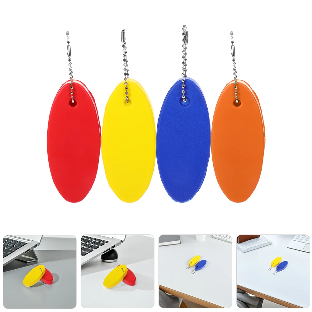 

4 Pcs Key Ring Foam Float Keychain Floating Boat Holder Small Pendant Keychains Boating