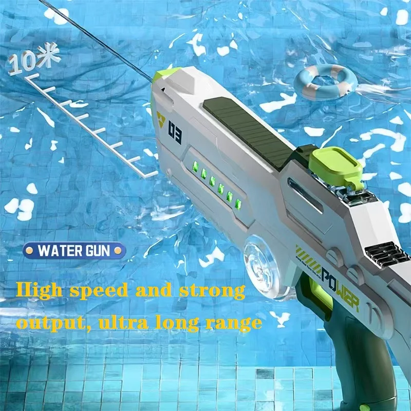성인을위한 전기 물총 강력한 물총 자동 물 흡입 물 블래스터 소년을위한 여름 야외 해변 장난감 아이 선물